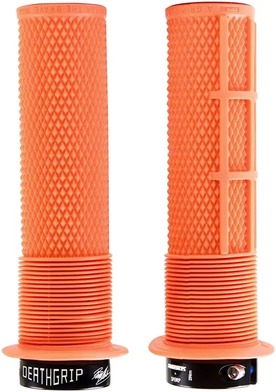 DMR DeathGrip Flanged Grips – Thick Lock-On Orange