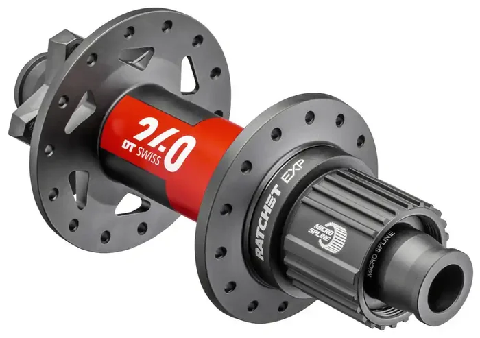 DT Swiss 240 EXP Rear Hub – 12 x 157mm 6-Bolt Micro Spline BLK/Red 32H 36pt
