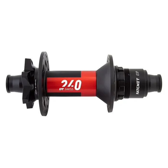 DT Swiss 240 EXP Rear Hub – 12 x 157mm 6-Bolt XD Black/Red 32H 36pt