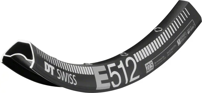 DT Swiss E 512 Rim – 27.5″ Disc Black 28H