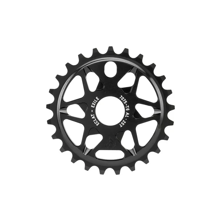 Eclat Exile Chainring Teeth 25 7075-T6 Aluminum Black