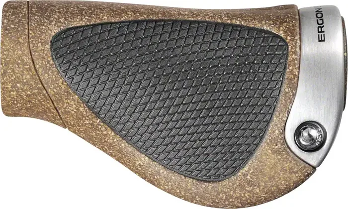 Ergon GP1 BioKork Grips – Lock-On Twistshift Large Black/Tan