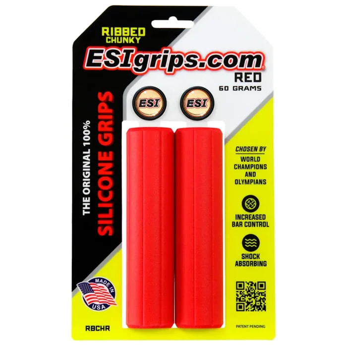 ESI Ribbed Chunky Grips – Red