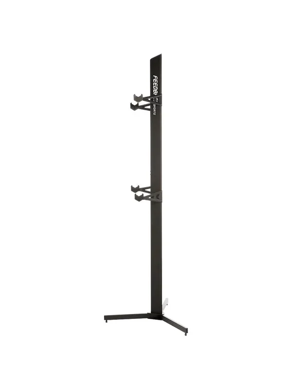 Feedback Sports Velo Cache Display Stand – 2-Bike Free-Standing Black