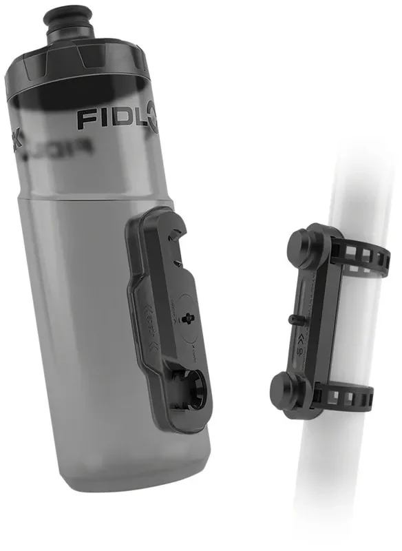 Fidlock TWIST Water Bottle Cage Set – Universal Base Mount Strap-On 600ml Smoke