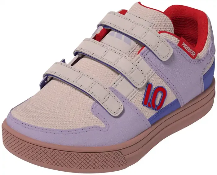 Five Ten Freerider Kids VCS Flat Shoes – Putty Mauve/Pure Ruby/Semi Cobalt Blue 4.5