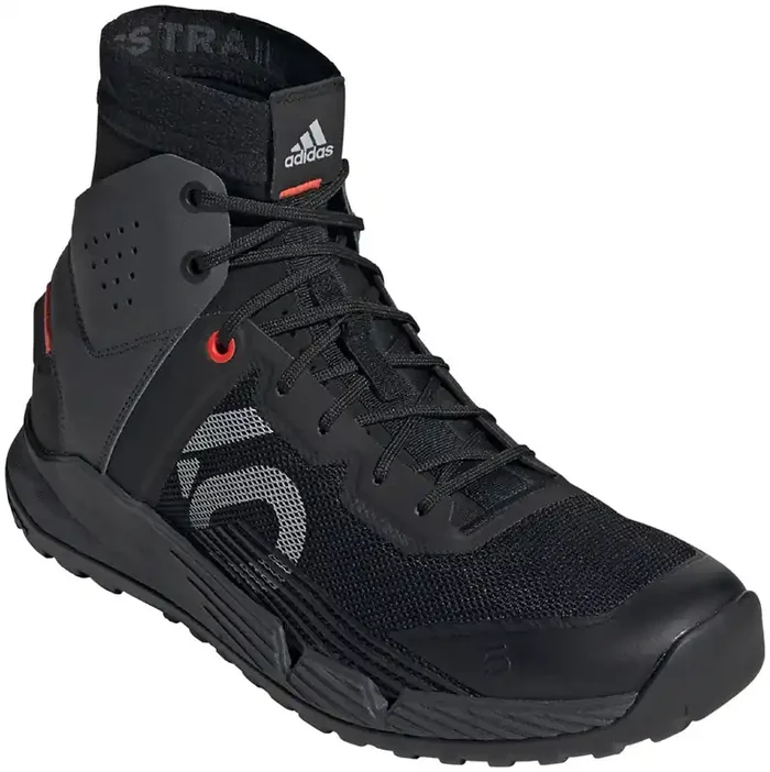 Five Ten Trailcross Mid Pro Flat Shoes – Mens Core BLK / Gray Two / Solar Red 7