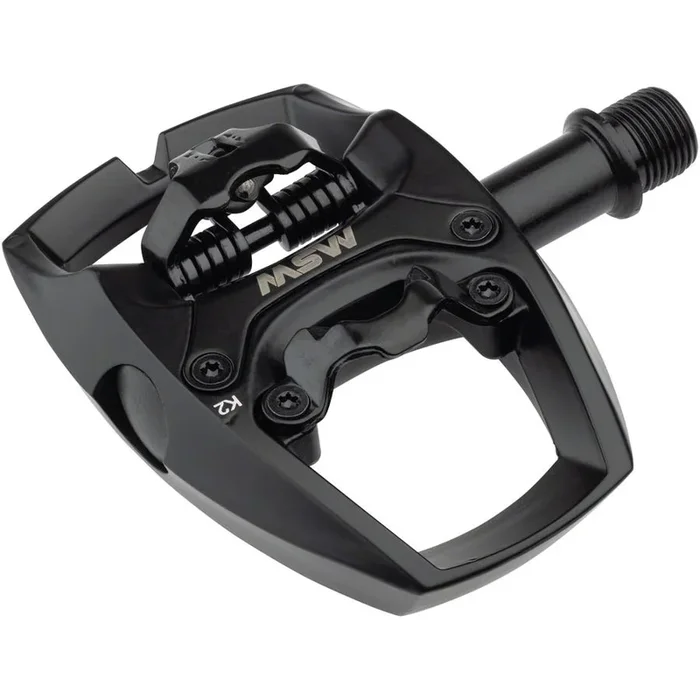 Flip I Pedals – Single Side Clipless with Platform, Aluminum, 9/16″, Intense Black