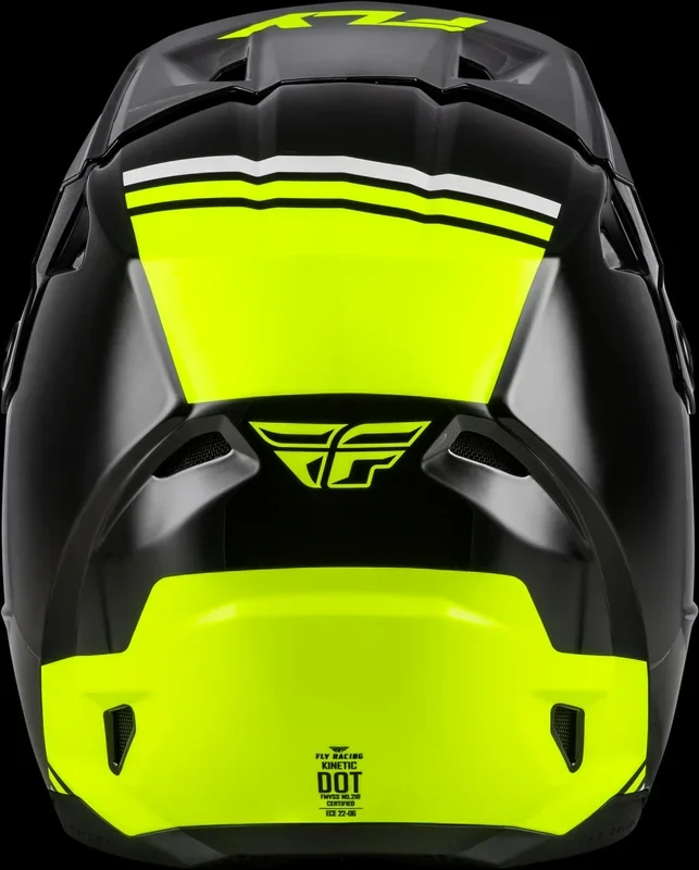 FLY RACING Kinetic Verdict Helmet Black/Hi-Vis/Grey 2x