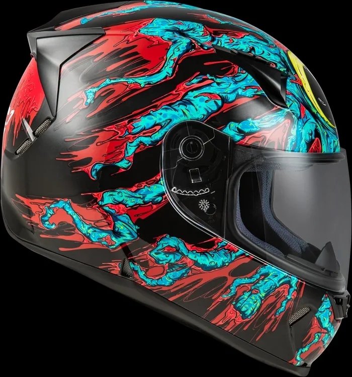 FLY RACING Revolt Space Creep Helmet Light Blue/Black/Red 2x