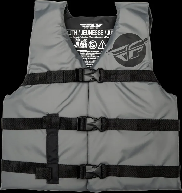 FLY RACING Youth Flotation Vest Grey/Black