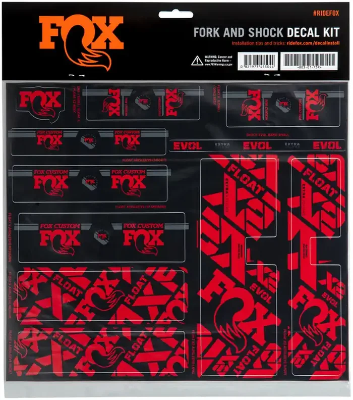 FOX Fork and Shock Decal Kit – Red