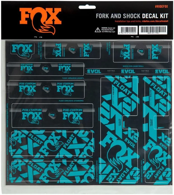 FOX Fork and Shock Decal Kit – Turquoise