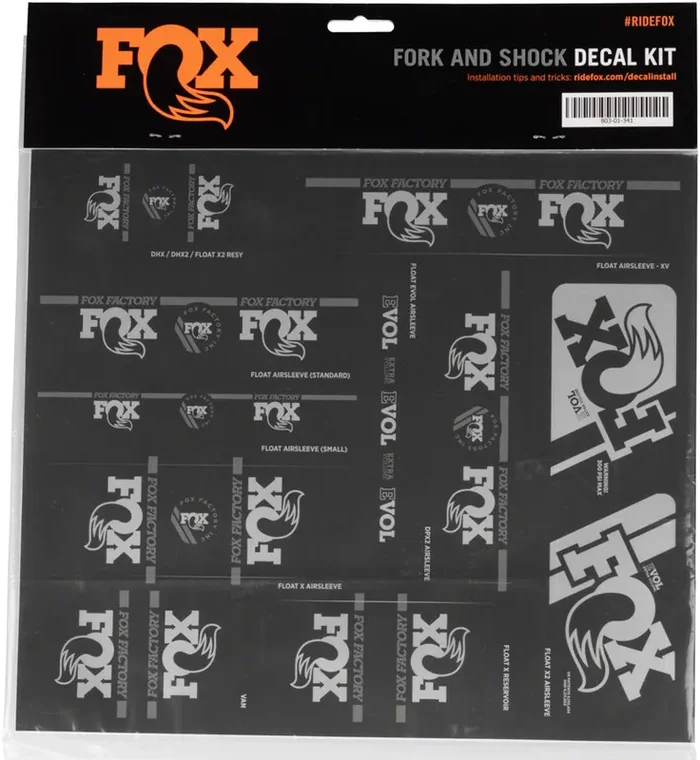 FOX Heritage Decal Kit for Forks and Shocks Chrome