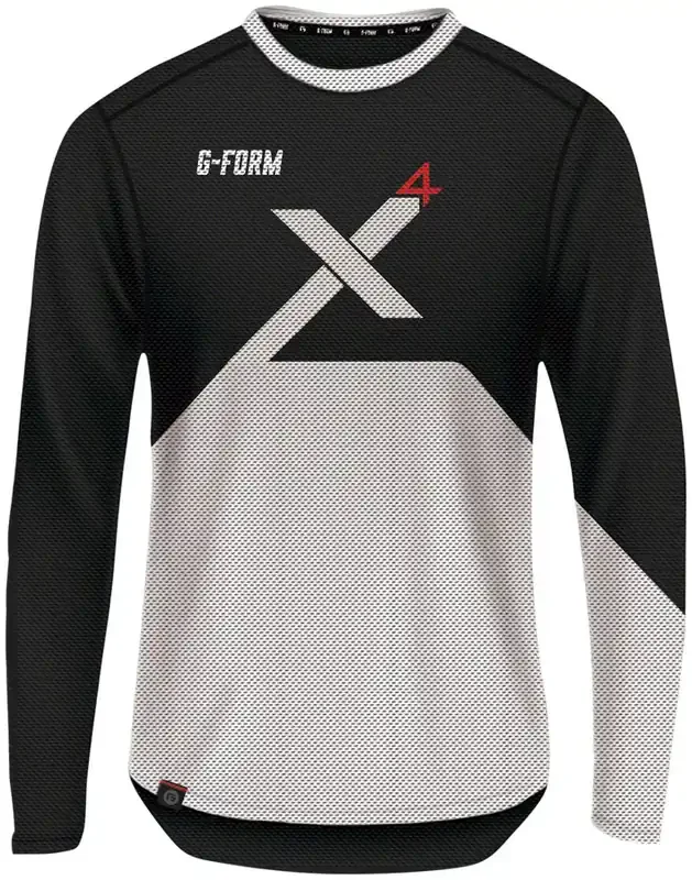 G-Form Pro-X4 Long Sleeve Bike Jersey – Black/White Medium