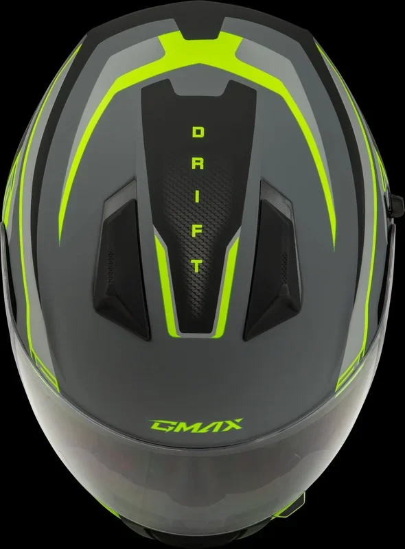 GMAX Ff-18 Drift Helmet Matte Grey/Hi-Viz Xs