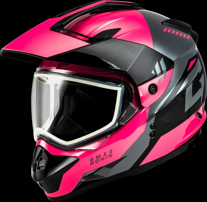 GMAX Gm-11 Ronin Helmet Black/Grey/Pink Xl