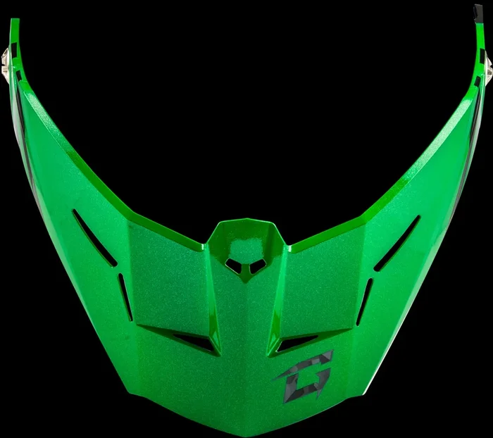 GMAX Md-74 Visor W/Screws Striker Blk/Drk Green Metallic