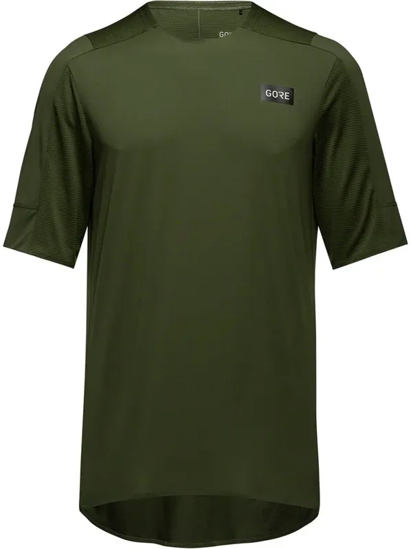 Gorewear Trail KPR Tech Jersey – Utility Green Mens Large
