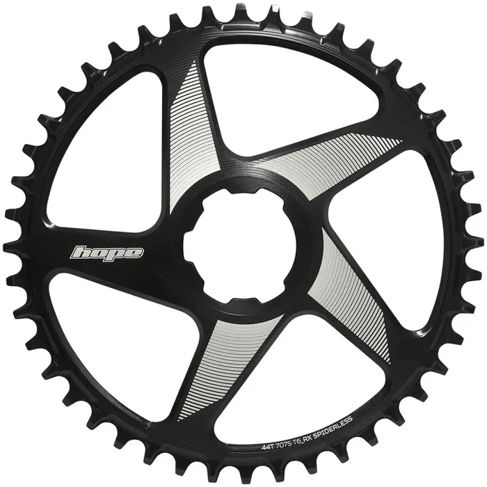 Hope RX Spiderless Chainring – 44t Hope Direct Mount Black