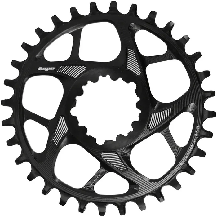 Hope Spiderless Retainer Chainring – 36t SRAM Direct Mount 3mm Offset R22 BLK