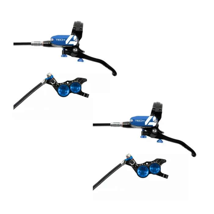 Hope Tech 4 V4 Brakeset, Front & Rear, Blue