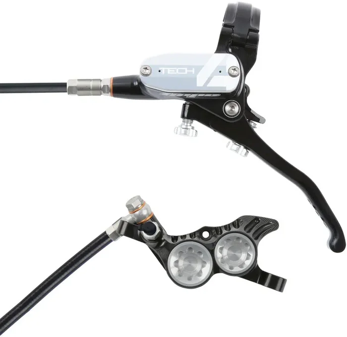 Hope Tech 4 V4 Disc Brake and Lever Set – Front Hydraulic Post Mount Silver
