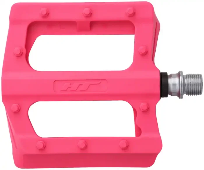 HT Components PA12 Pedals – Platform Composite 9/16″ Neon Pink