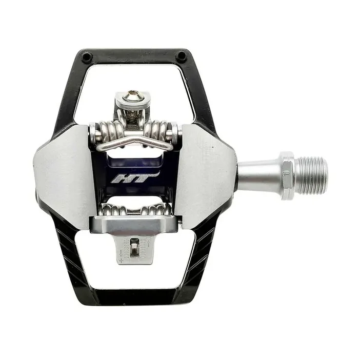 HT Pedals GT1 Clipless Platform Pedals CrMo – Black/Silver