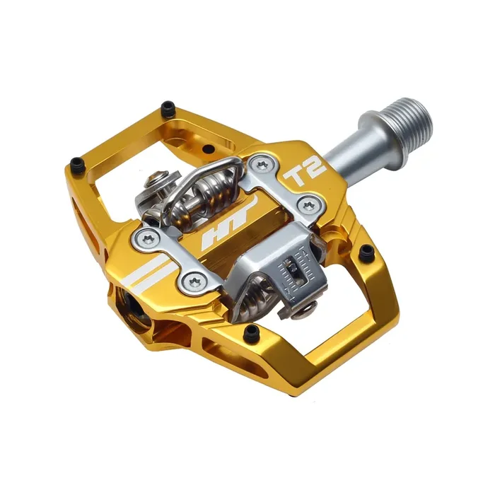 HT Pedals T2 Clipless Platform Pedals CrMo – Gold