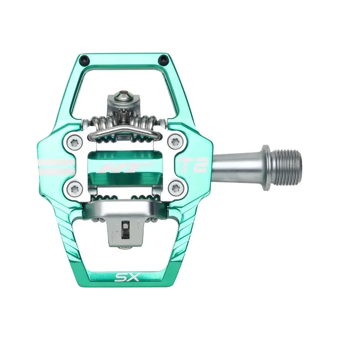 HT Pedals T2-SX Clipless Platform Pedals CrMo – Turquoise