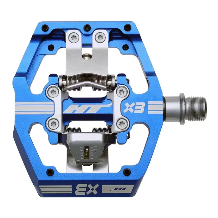 HT Pedals X3 Clipless Platform Pedals CrMo – Royal Blue