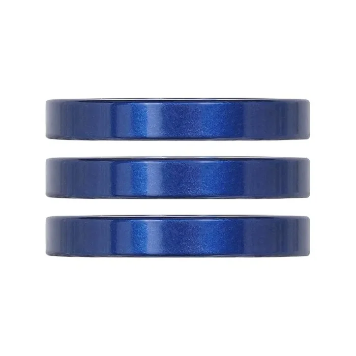 Industry Nine, iRiX, Headset Spacer, 1-1/8”, Height: 5mm, Aluminum, Blue, 3pcs