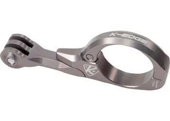 K-EDGE Go Big Pro Universal Action Camera and Light Handlebar Mount 31.8mm Gunmetal