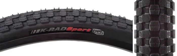 Kenda K-Rad Tire – 24 x 2.3 Clincher Wire Black