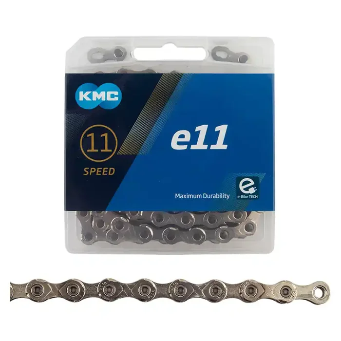 KMC e11 eBike Chain – 11 Speed 136 Links Silver