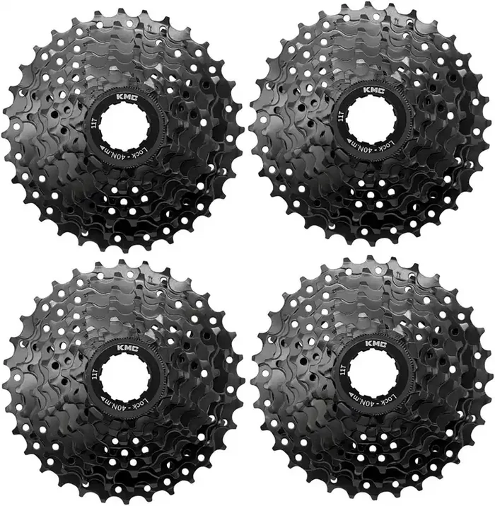 KMC REACT Cassette – 8-Speed 11-32t HG Driver Compatible Black 4 pk.
