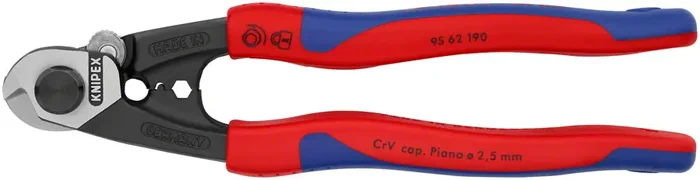 Knipex Wire Rope Shears – Burnished Forged Steel 7 1/2″