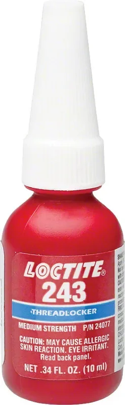 Loctite 243 Threadlocker Medium Strength – For Fastners 6-20mm Oil Resistant 10ml