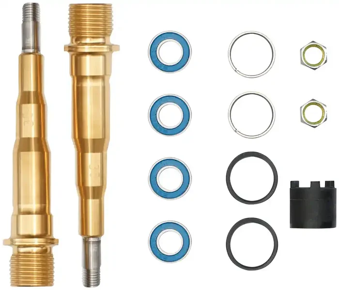 LOOK Spindle and Bearing Assembly – Titanium Right and Left X-Track