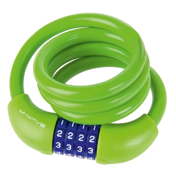 M-Wave DS 12.10 Cable lock Combination 12mm 12x1000mm Green