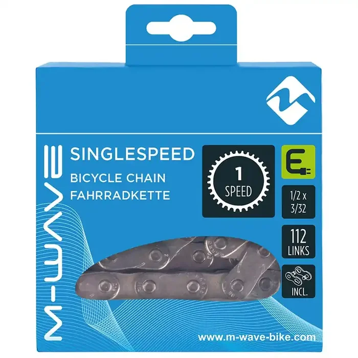 M-Wave Singlespeed E Chain Speed 1 3/32 Links 112 Silver