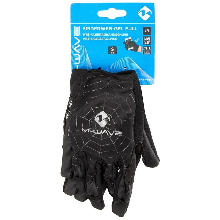 M-Wave Spider Web Full Full Finger Gloves XL Pair