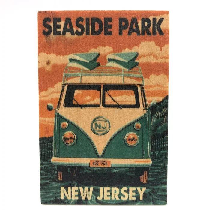 Magnet – Wooden – Seaside Park – Surfer Van