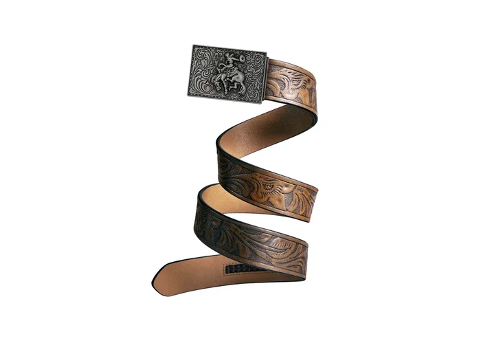 Men’s Western Cowboy Full-Grain Leather Belt