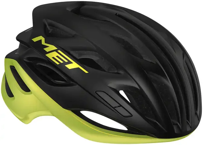 MET Estro MIPS Helmet – Black/Lime Yellow Metallic Glossy Large