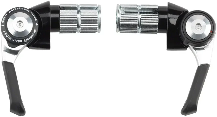 microSHIFT Bar End Shifter Set 8-Speed Road Double/Triple Shimano Compatible BLK