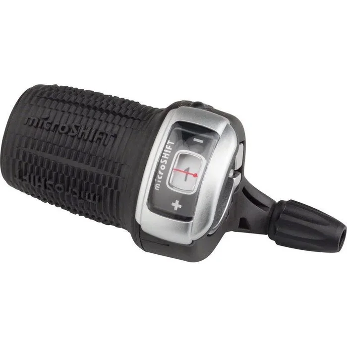microSHIFT DS85 Left Twist Shifter Triple Optical Gear Indicator Shimano Compatible