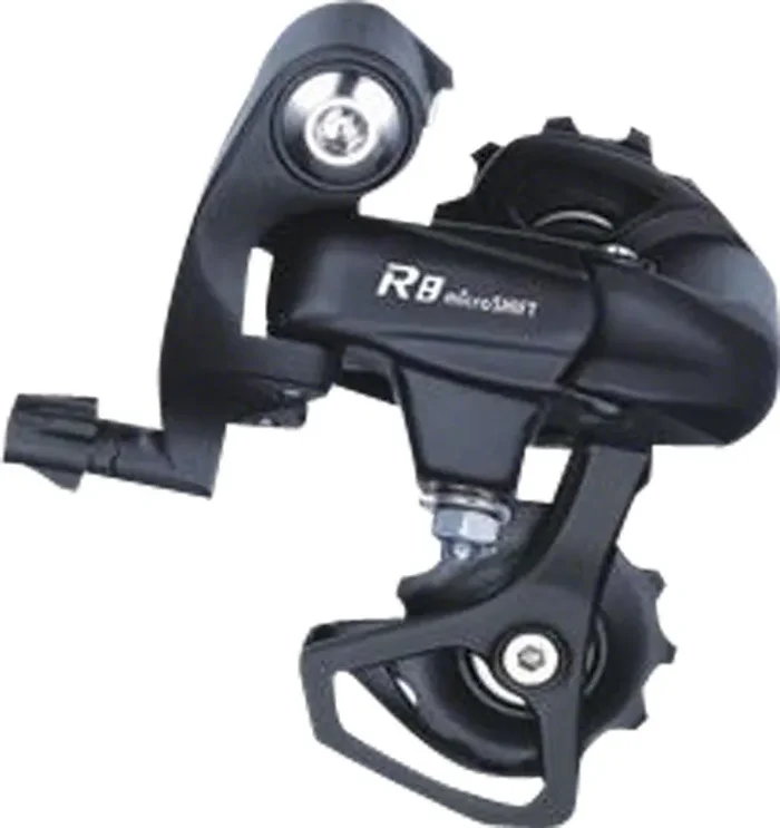 microSHIFT R8 Rear Derailleur – 89 Speed Short Cage Black