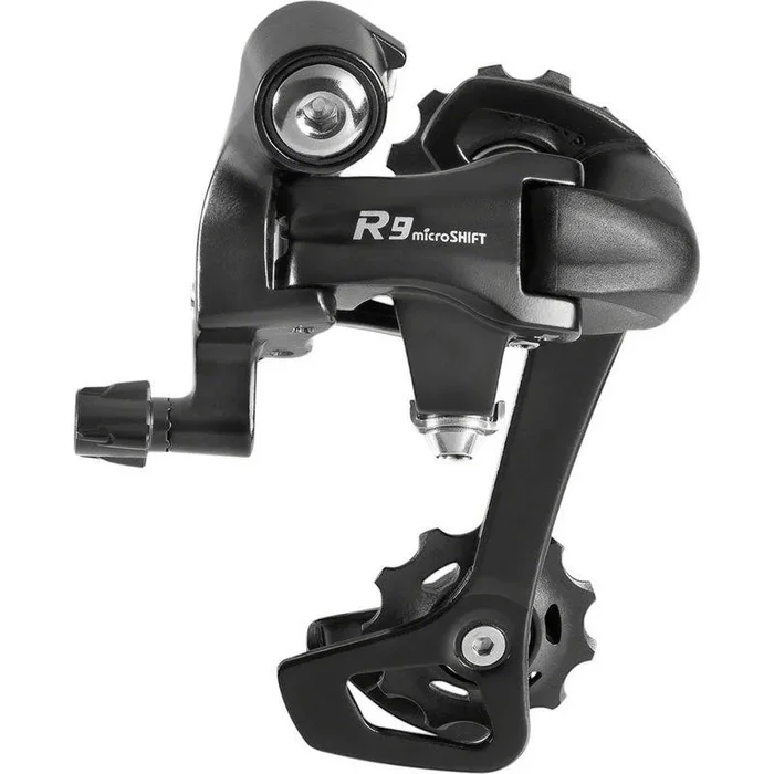 microSHIFT R9 Rear Derailleur – 9-Speed Long Cage Shimano Road Compatible Black